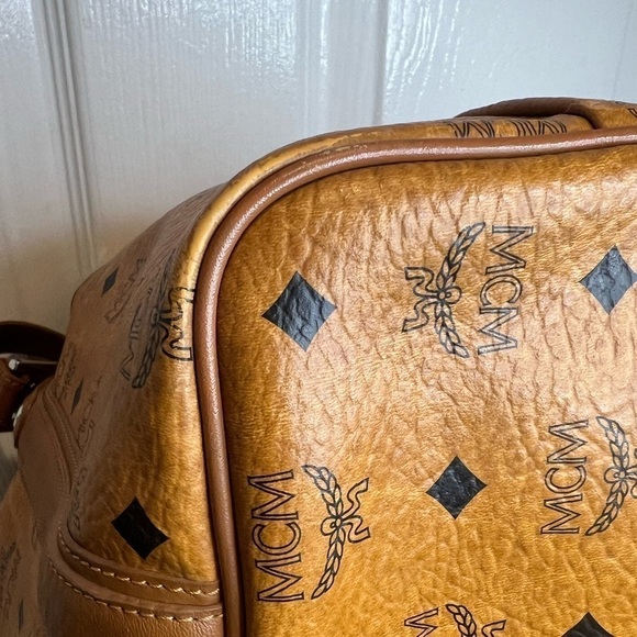 MCM COGNAC VISETOS SHOPPER TOTE BAG - Picture 6 of 15